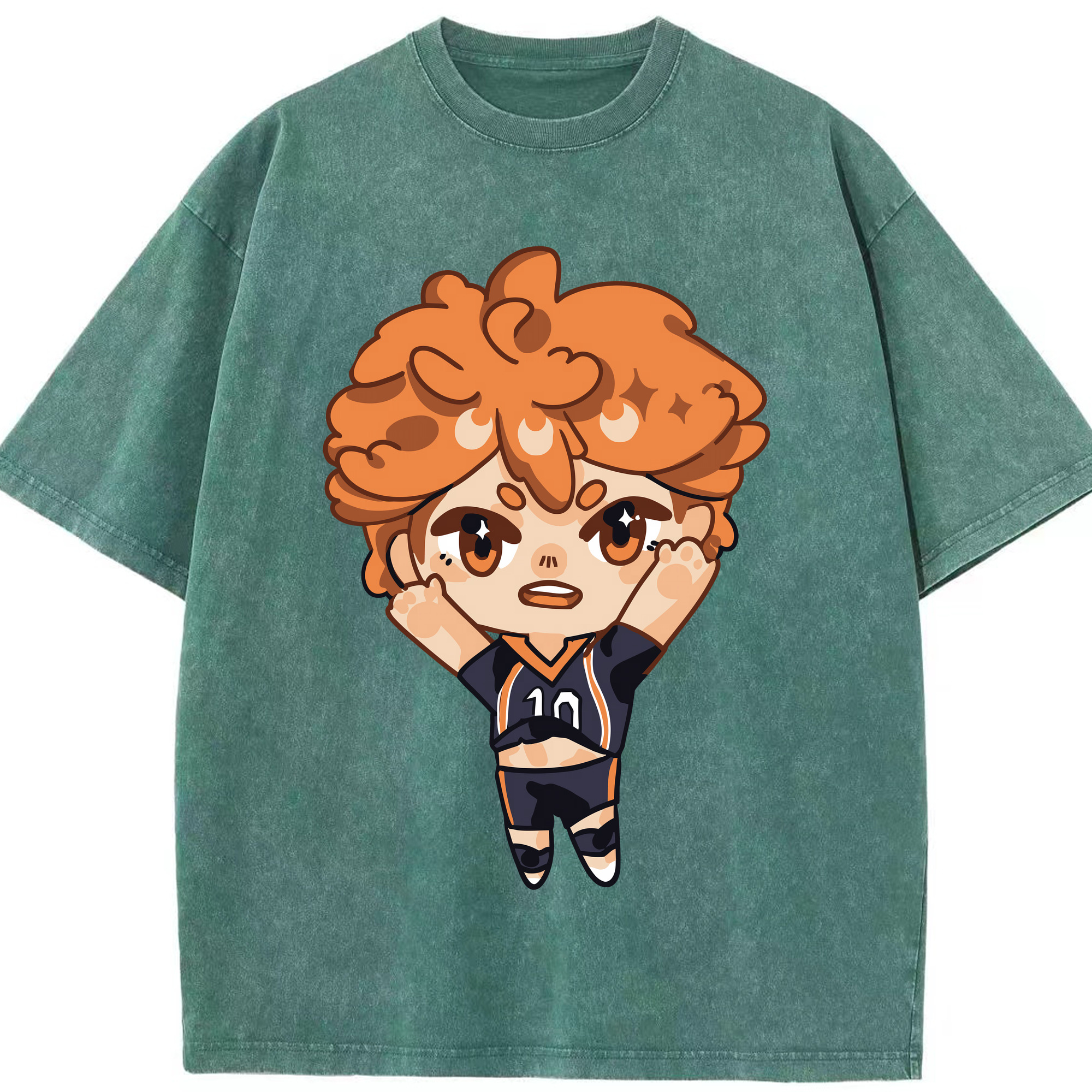 （画像用） ハイキュー!! Haikyu!! 綿100% ヴィンテージ風 半袖Tシャツ（フロントプリント）